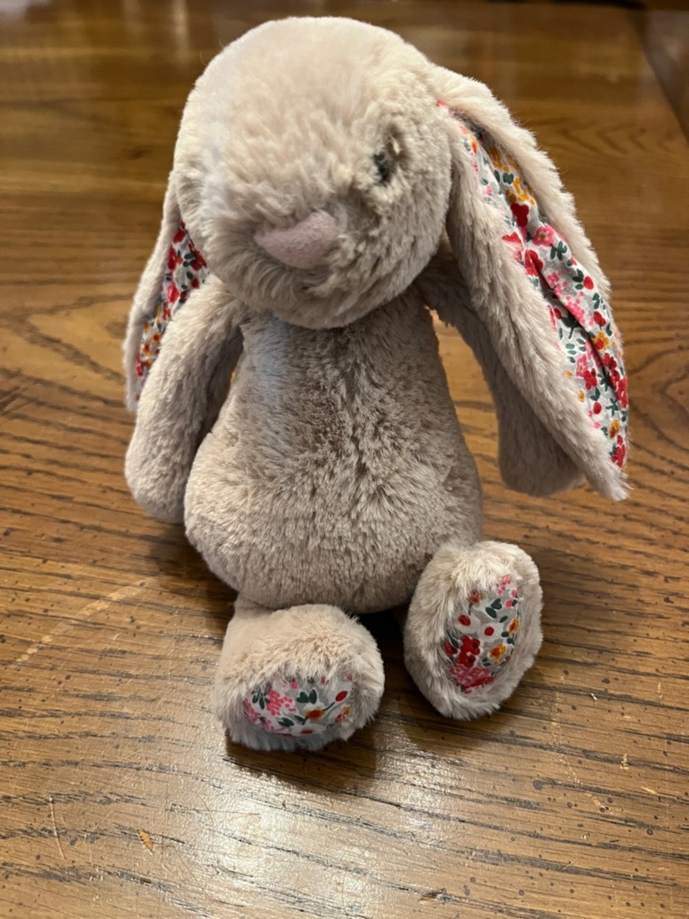 Jellycat Small Blossom Beige Bunny with Floral Ear & Paw Details